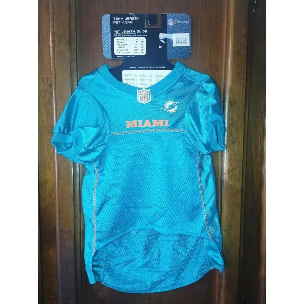 Miami‎ dolphins dog team jersey size large